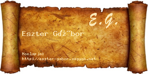 Eszter Gábor névjegykártya