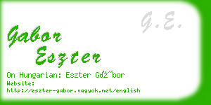 gabor eszter business card